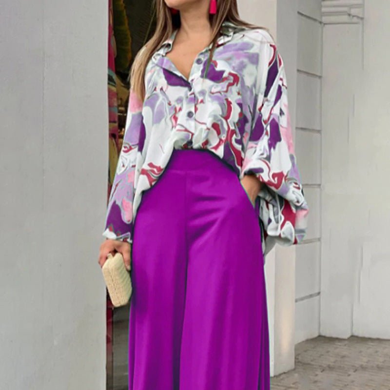 Fashionable Printed Wide-leg Pants | Luxury Home Accessories | Heulog Glow
