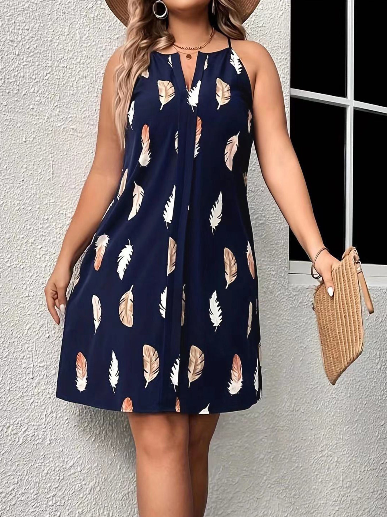 Fashionable Strap V-Neck Loose Dress For Women | Luxury Home Accessories | Heulog Glow