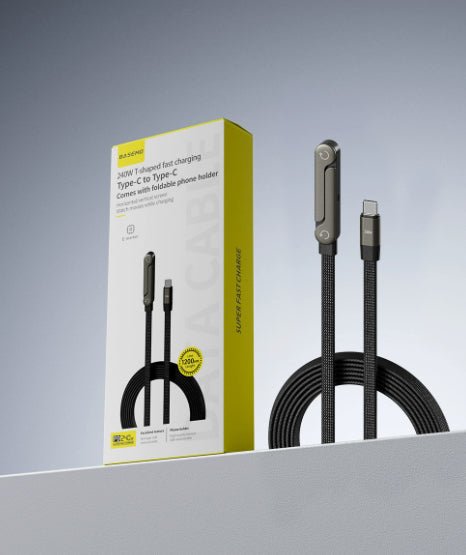 Fast Charging Foldable Bracket Data Cable 2-in-1 Data Wire Foldable Phone Tablet Stand Type-C To Type-C USB-A To Type-C | Luxury Home Accessories | Heulog Glow