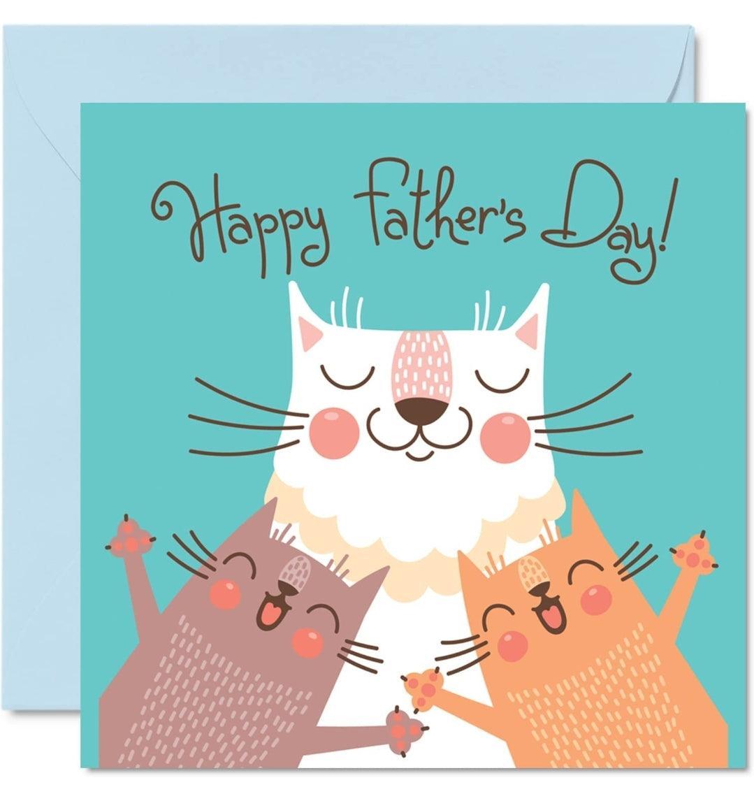 Fathers Day Card - Cat | Luxury Home Accessories | Heulog Glow