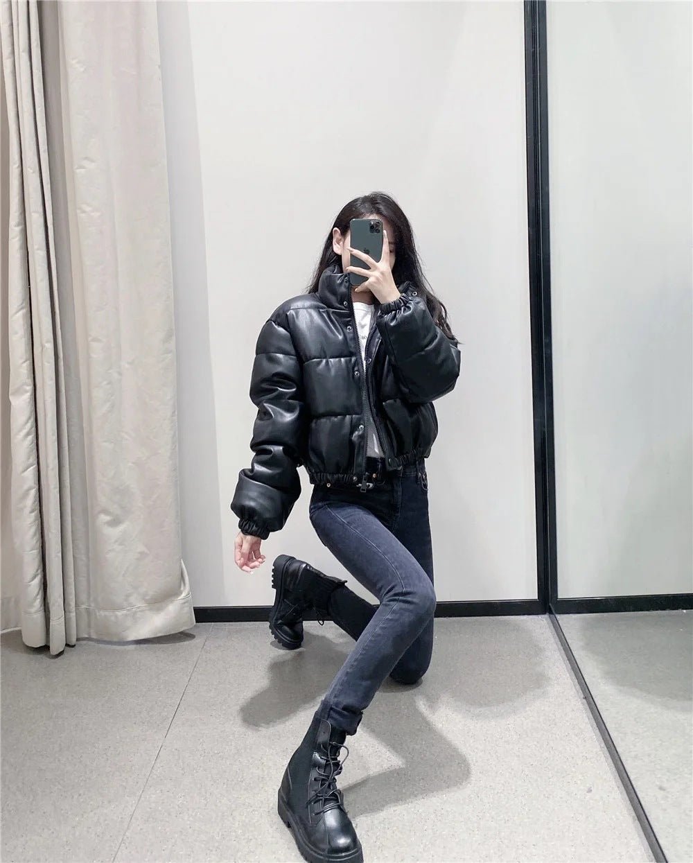 Faux leather cotton jacket | Luxury Home Accessories | Heulog Glow