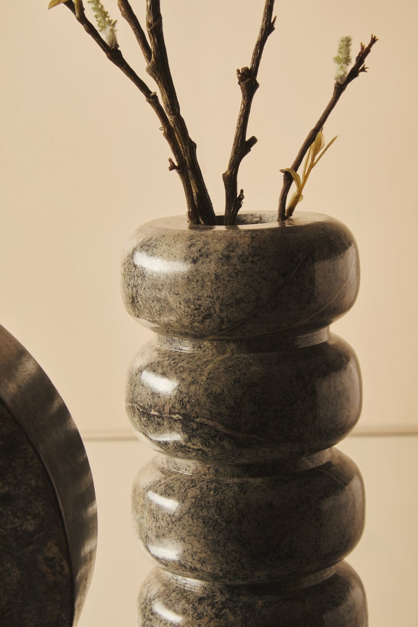 Fazio Forest Green Marble Vase | Luxury Home Accessories | Heulog Glow