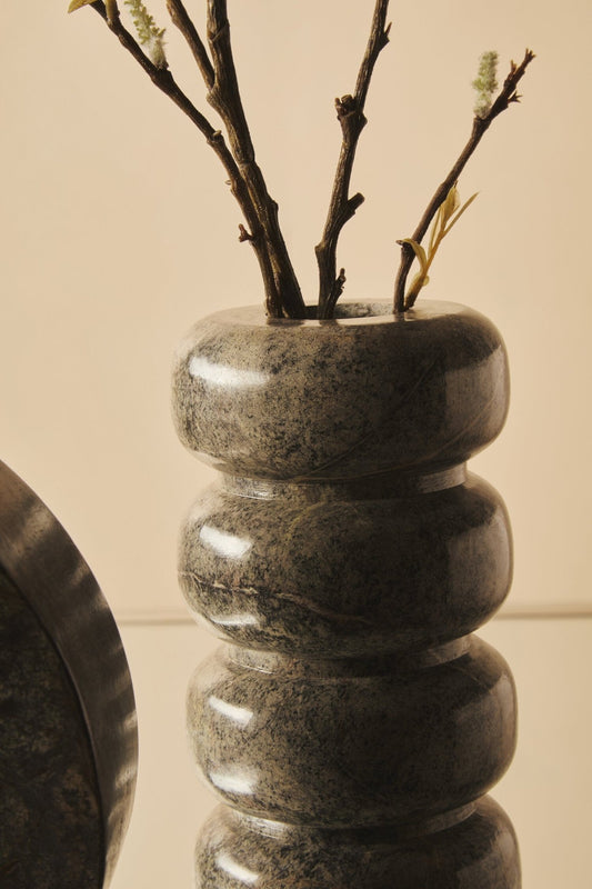 Fazio Forest Green Marble Vase | Luxury Home Accessories | Heulog Glow