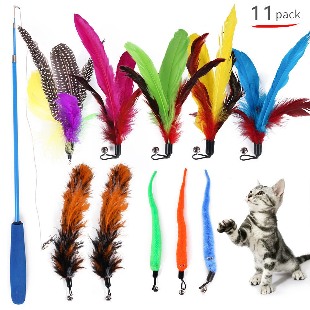 Feather Replacement Head Retractable Funny Cat Stick | Luxury Home Accessories | Heulog Glow