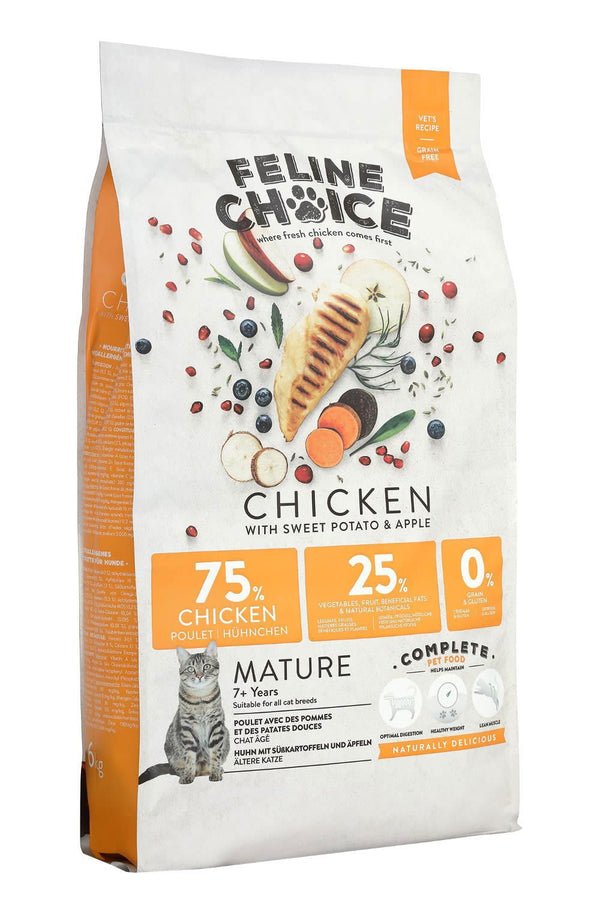 Feline Choice Complete Mature Dry Cat Food - Chicken 2kg | Luxury Home Accessories | Heulog Glow