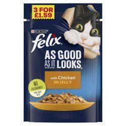 FELIX AS GOOD AS IT LOOKS Chicken in Jelly - 26 Pack PMP | Luxury Home Accessories | Heulog Glow