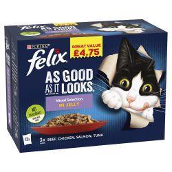 Felix As Good As It Looks Favourites Selection in Jelly Wet Cat Food - 48 pack | Luxury Home Accessories | Heulog Glow