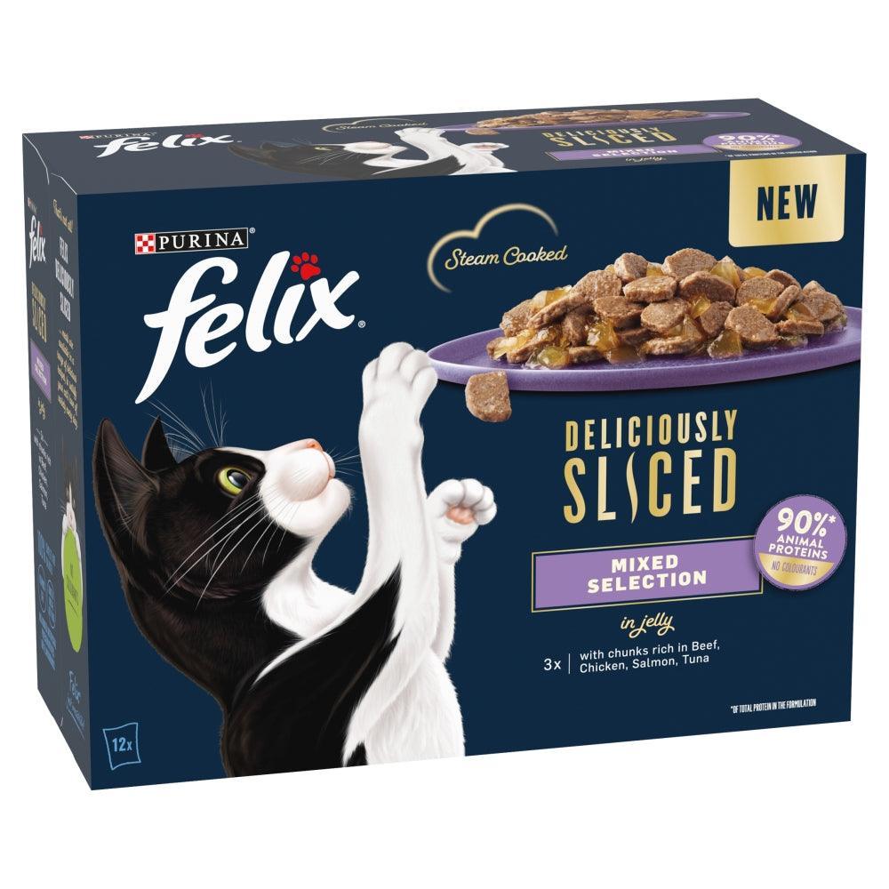 Felix Deliciously Sliced Mixed Selection in Jelly 12 x 80g | Luxury Home Accessories | Heulog Glow