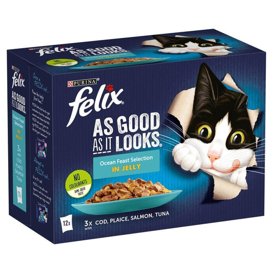 Felix Pouch As Good As It Looks Ocean Feast 412 x 100g | Luxury Home Accessories | Heulog Glow