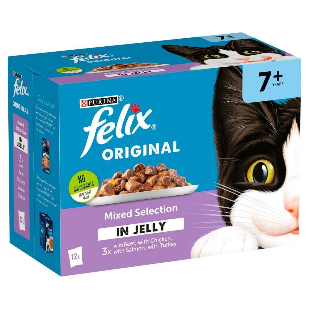 Felix Senior Pouch Variety Pack in Jelly 412 x 100g | Luxury Home Accessories | Heulog Glow