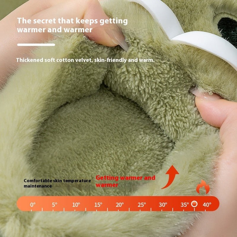 Female Warm Indoor Cartoon Big Eye Dog Cotton Slippers | Luxury Home Accessories | Heulog Glow