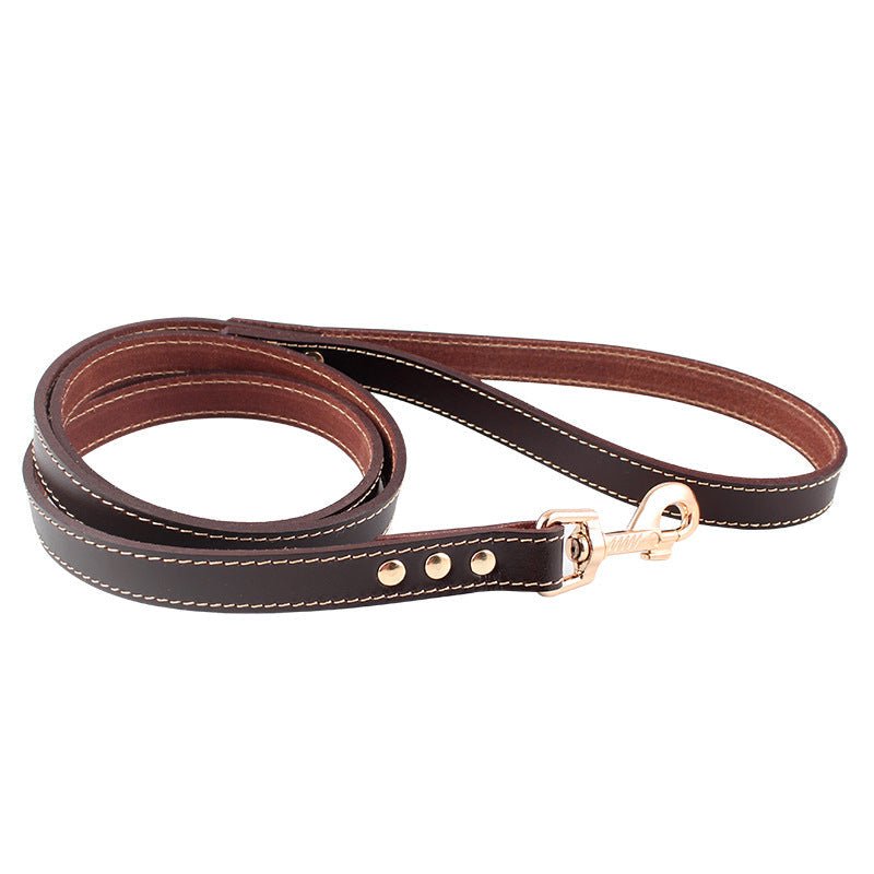 First Layer Cowhide Pet Hand Holding Rope Dog Chain | Luxury Home Accessories | Heulog Glow