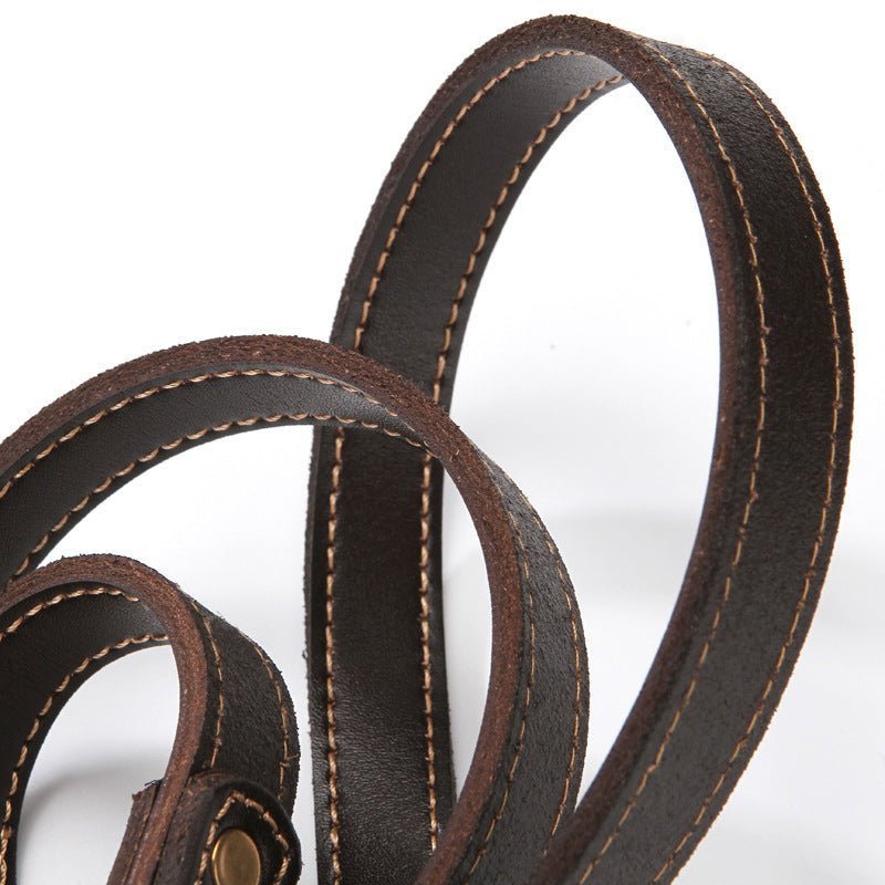 First Layer Cowhide Pet Hand Holding Rope Dog Chain | Luxury Home Accessories | Heulog Glow