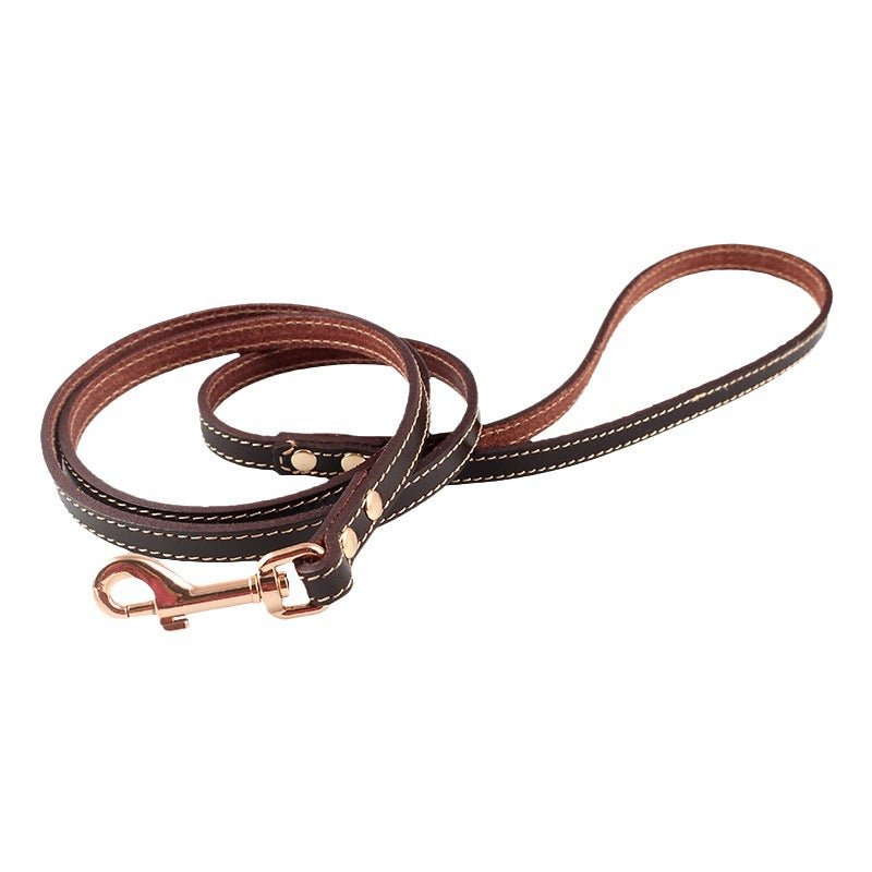 First Layer Cowhide Pet Hand Holding Rope Dog Chain | Luxury Home Accessories | Heulog Glow
