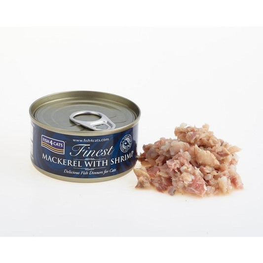 Fish4Cats Finest Mackerel With Shrimp BUY 9 GET 1 FREE! 70g x 10 | Luxury Home Accessories | Heulog Glow