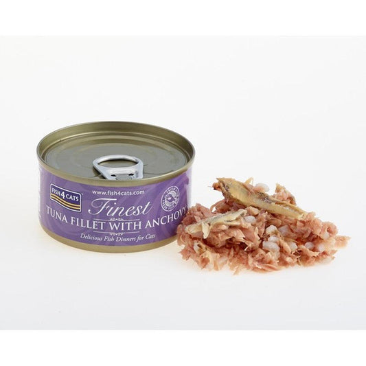 Fish4Cats Finest Tuna Fillet With Anchovy BUY 9 GET 1 FREE! 70g x 10 | Luxury Home Accessories | Heulog Glow