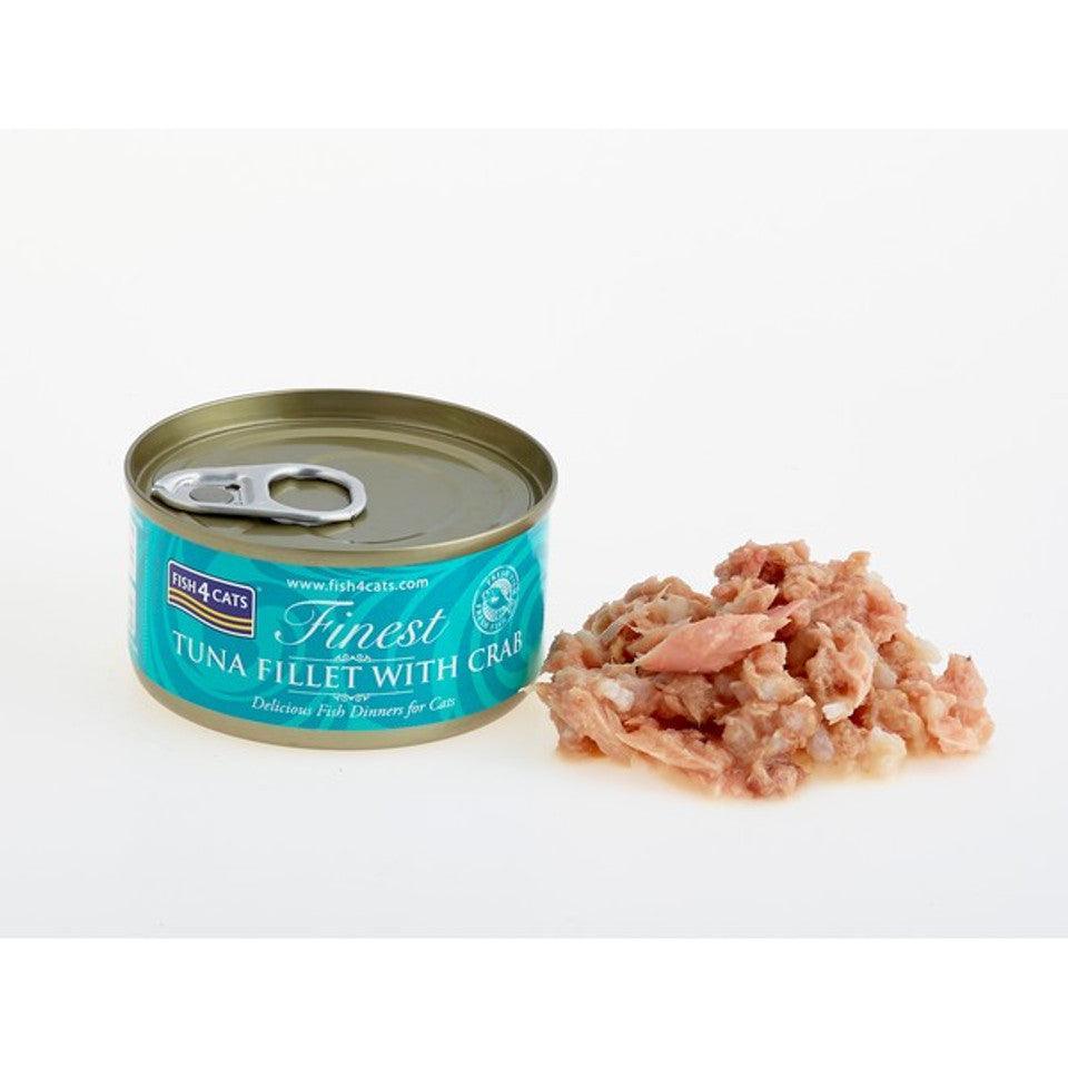 Fish4Cats Finest Tuna Fillet With Crab BUY 9 GET 1 FREE! 70g x 10 | Luxury Home Accessories | Heulog Glow