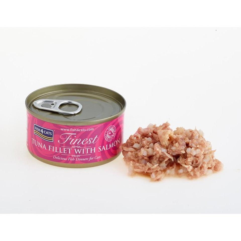 Fish4Cats Finest Tuna Fillet With Salmon BUY 9 GET 1 FREE! 70g x 10 | Luxury Home Accessories | Heulog Glow