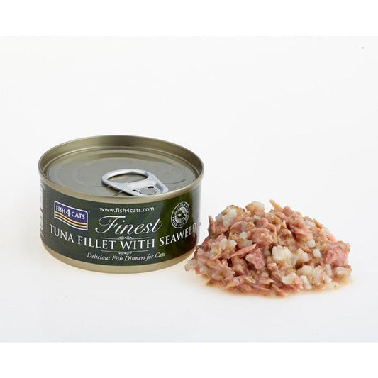 Fish4Cats Finest Tuna Fillet With Seaweed BUY 9 GET 1 FREE! 70g x 10 | Luxury Home Accessories | Heulog Glow