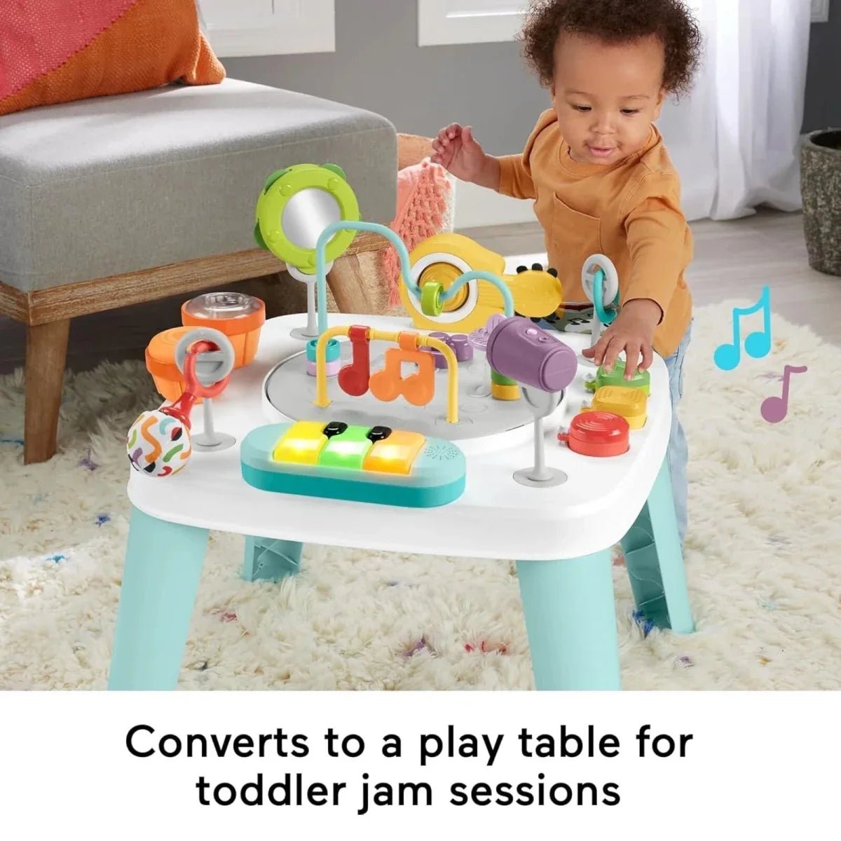 Fisher-Price 3-in-1 Hit Wonder Baby Activity Centre & Toddler Play Table | Luxury Home Accessories | Heulog Glow