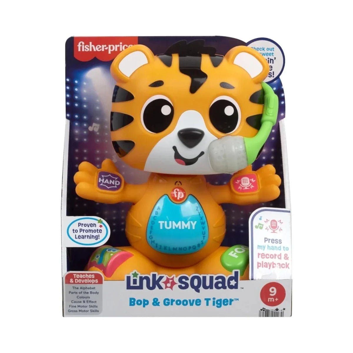 Fisher-Price Link Squad Bop & Groove Tiger | Luxury Home Accessories | Heulog Glow