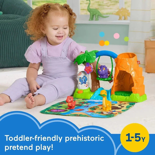 Fisher-Price Little People Dinosaur Village & Playmat Playset | Luxury Home Accessories | Heulog Glow