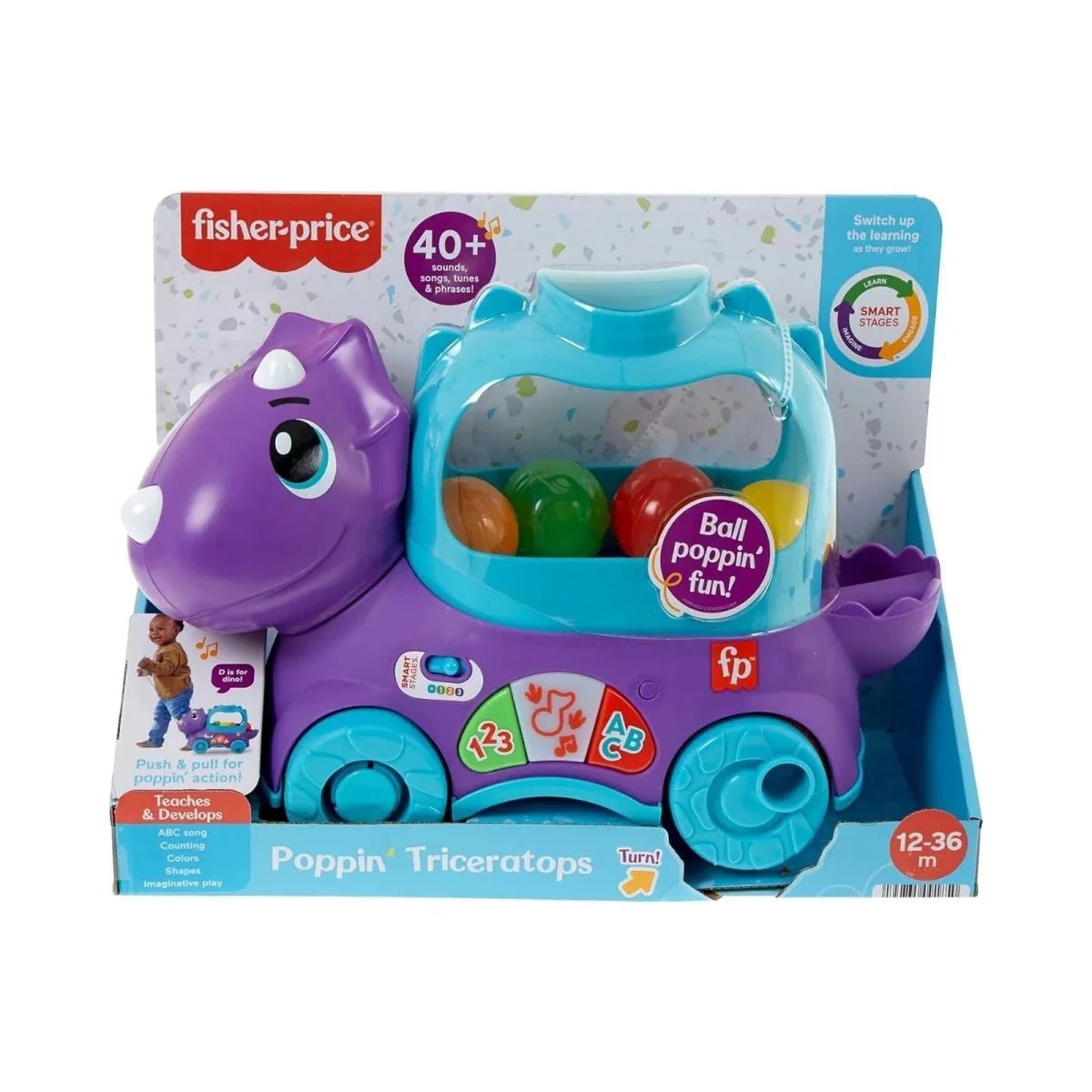 Fisher-Price Poppin Triceratops | Luxury Home Accessories | Heulog Glow