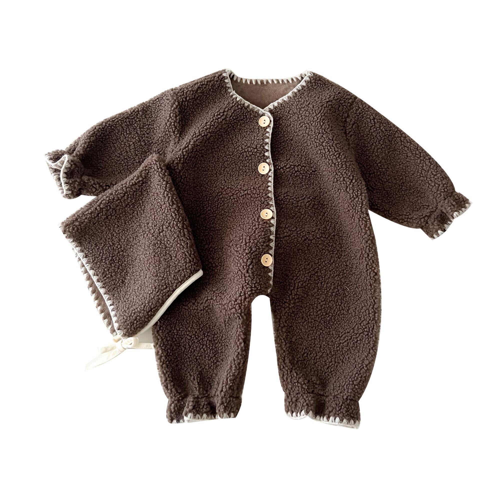 Fleece-lined Baby Baby One-piece Romper Western Style Long Jumpsuit | Luxury Home Accessories | Heulog Glow