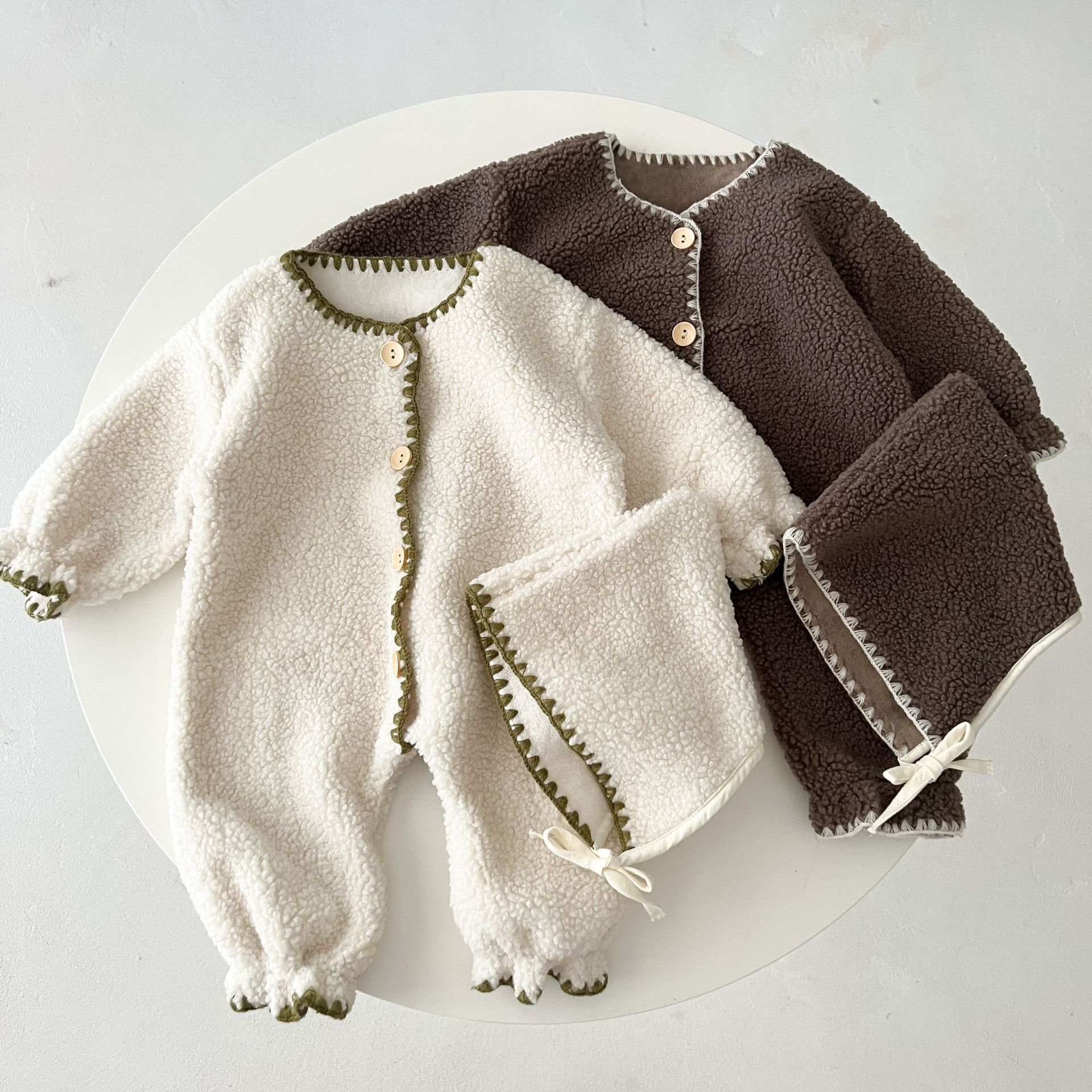Fleece-lined Baby Baby One-piece Romper Western Style Long Jumpsuit | Luxury Home Accessories | Heulog Glow