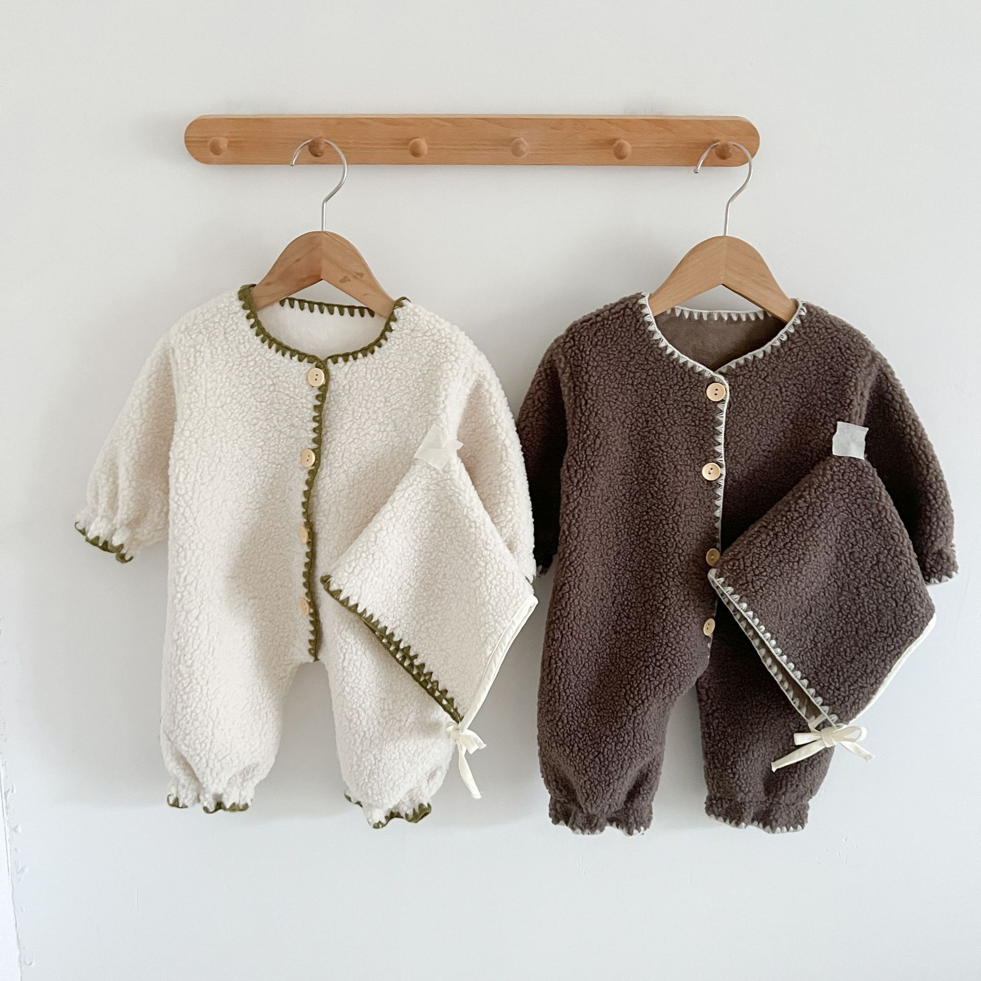 Fleece-lined Baby Baby One-piece Romper Western Style Long Jumpsuit | Luxury Home Accessories | Heulog Glow
