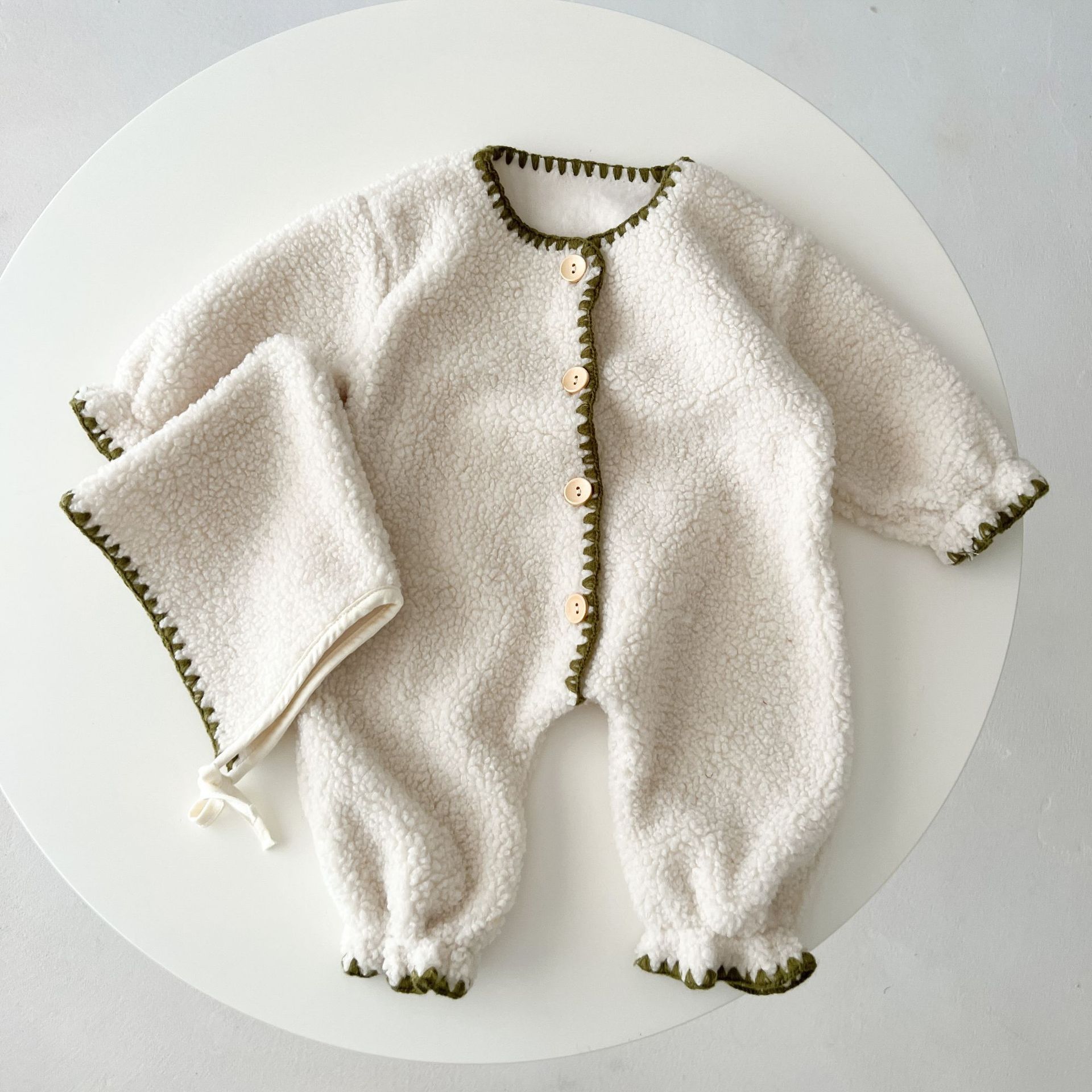 Fleece-lined Baby Baby One-piece Romper Western Style Long Jumpsuit | Luxury Home Accessories | Heulog Glow
