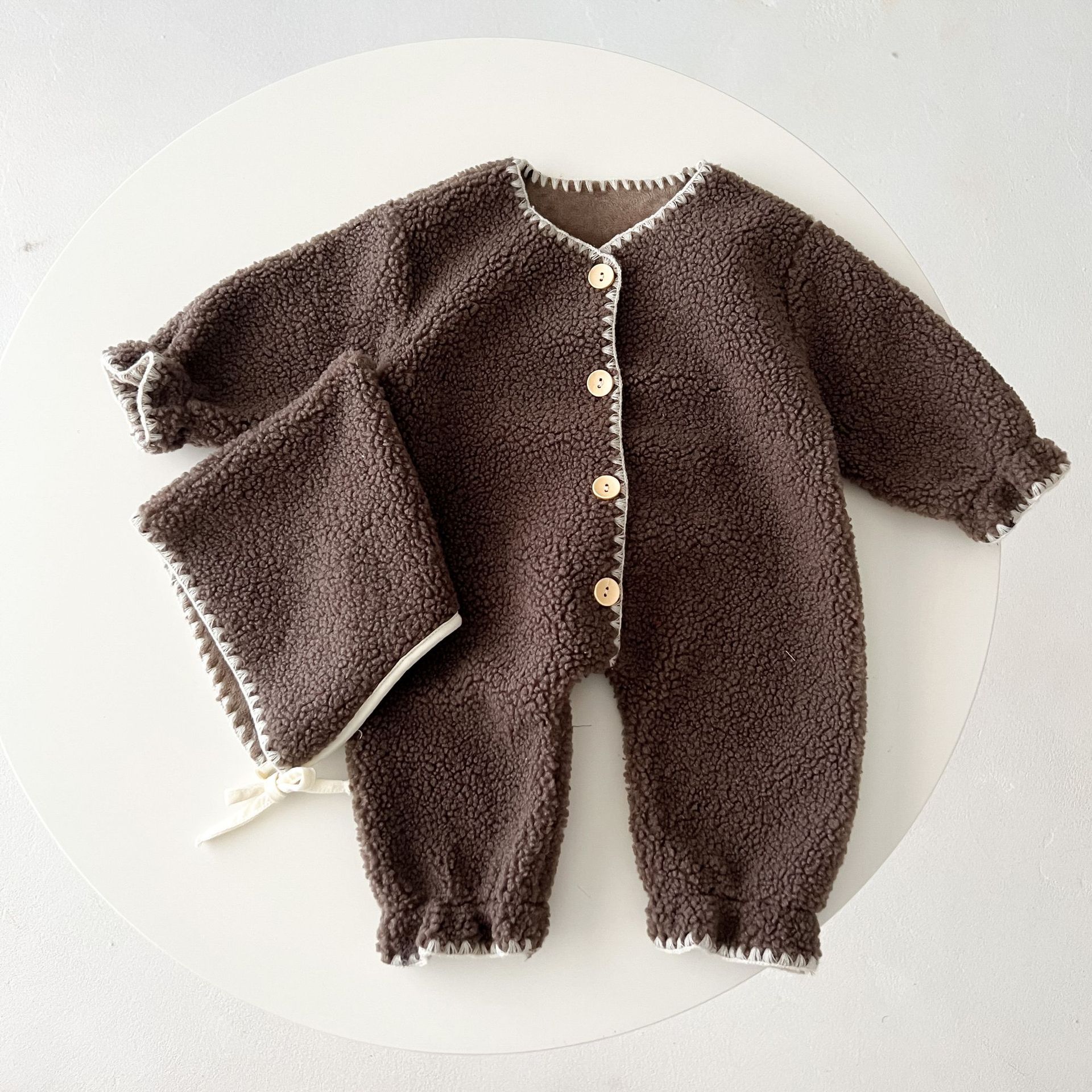 Fleece-lined Baby Baby One-piece Romper Western Style Long Jumpsuit | Luxury Home Accessories | Heulog Glow