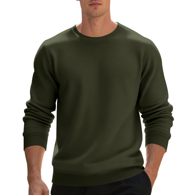 Fleece-lined Crew Neck Sweater Male Loose Casual Top | Luxury Home Accessories | Heulog Glow