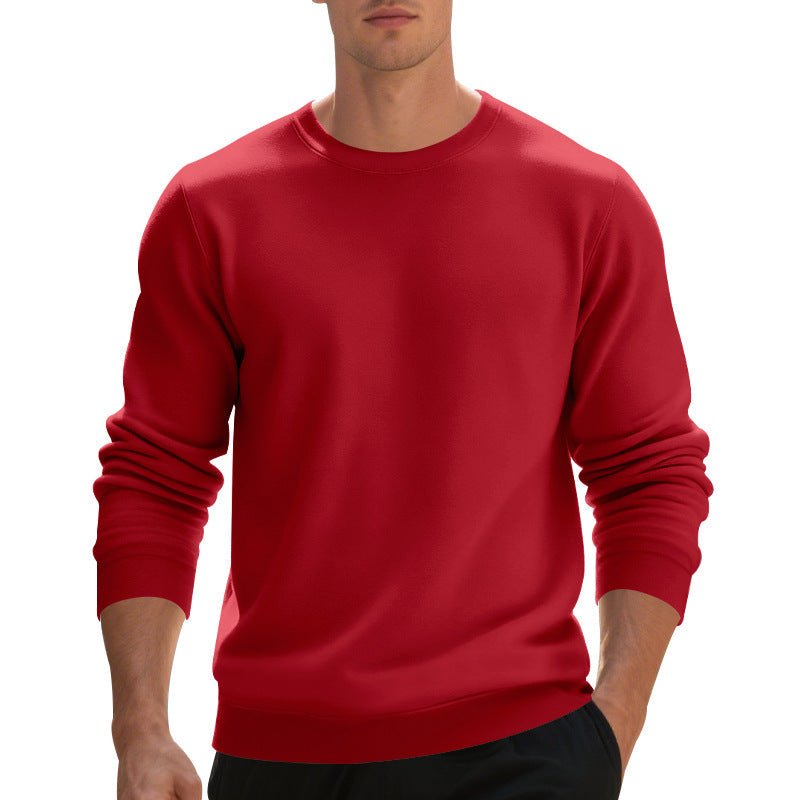 Fleece-lined Crew Neck Sweater Male Loose Casual Top | Luxury Home Accessories | Heulog Glow