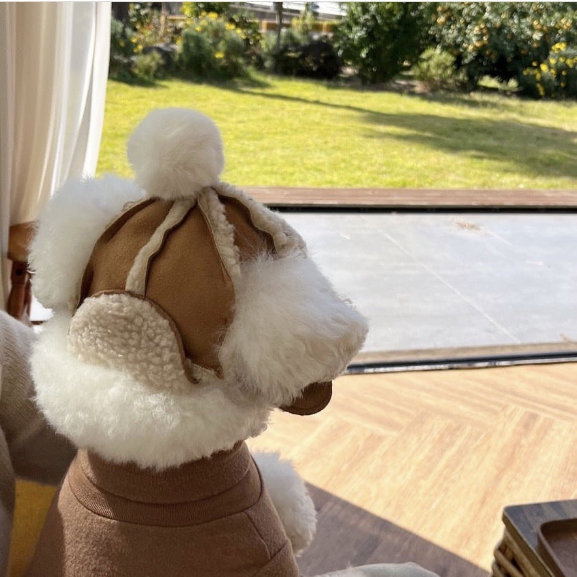Fleece-lined Thermal And Windproof Lamb Fur Pet Hat | Luxury Home Accessories | Heulog Glow