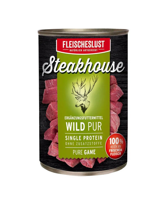Fleischeslust Steakhouse Pure Game (6 x 400g) | Luxury Home Accessories | Heulog Glow