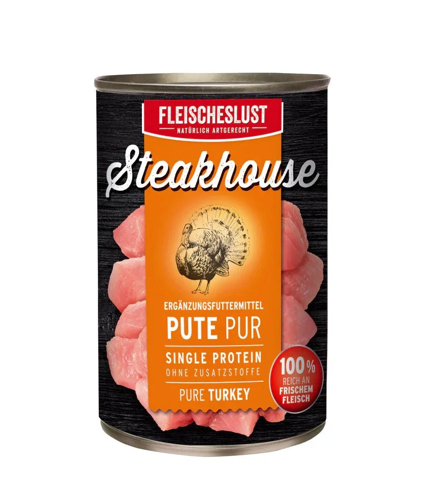 Fleischeslust Steakhouse Pure Turkey (6 x 400g) | Luxury Home Accessories | Heulog Glow