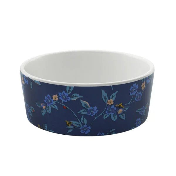 Flora Fauna Greenwich Flowers Ceramic Pet Bowl Small | Luxury Home Accessories | Heulog Glow