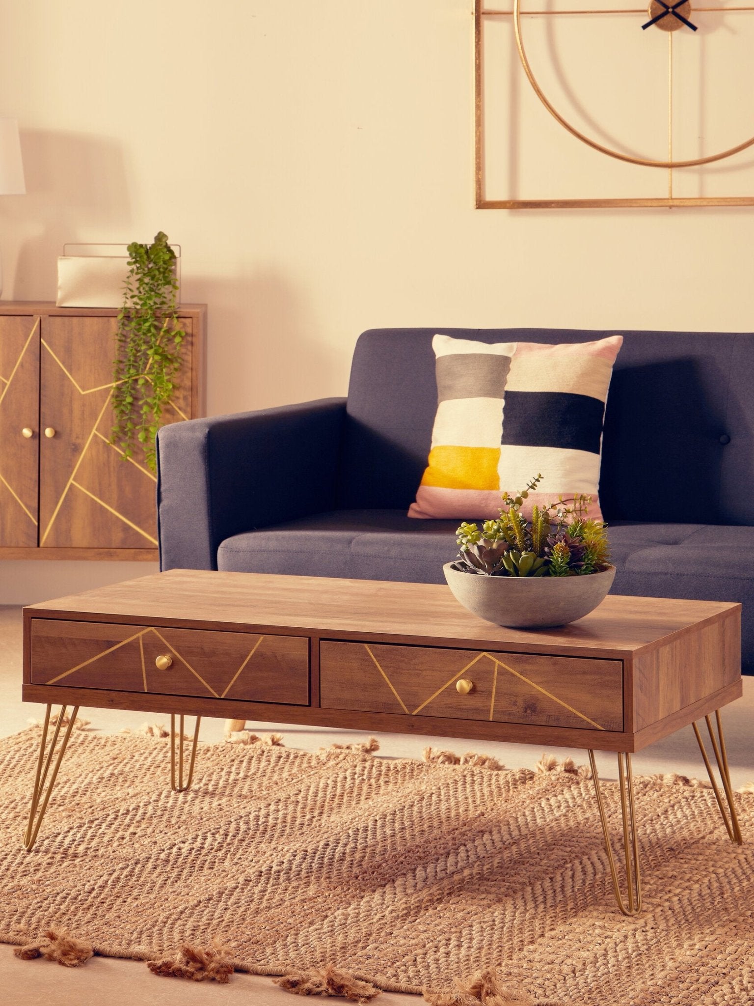 Flori Coffee Table with 2 Drawers | Luxury Home Accessories | Heulog Glow