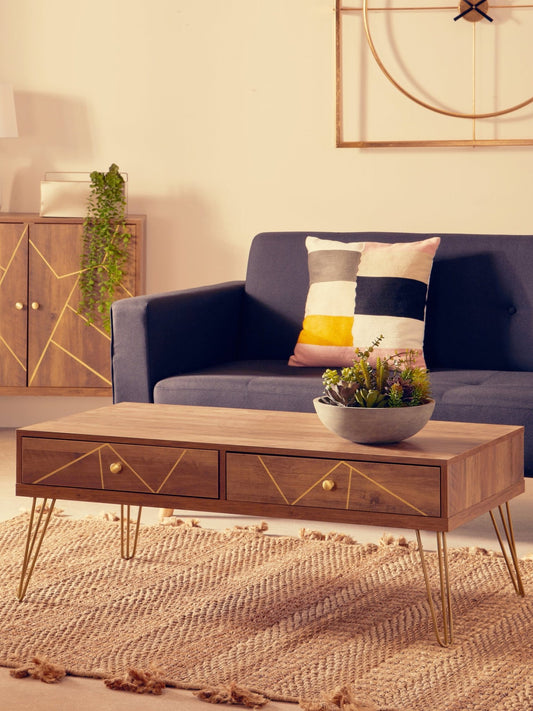 Flori Coffee Table with 2 Drawers | Luxury Home Accessories | Heulog Glow
