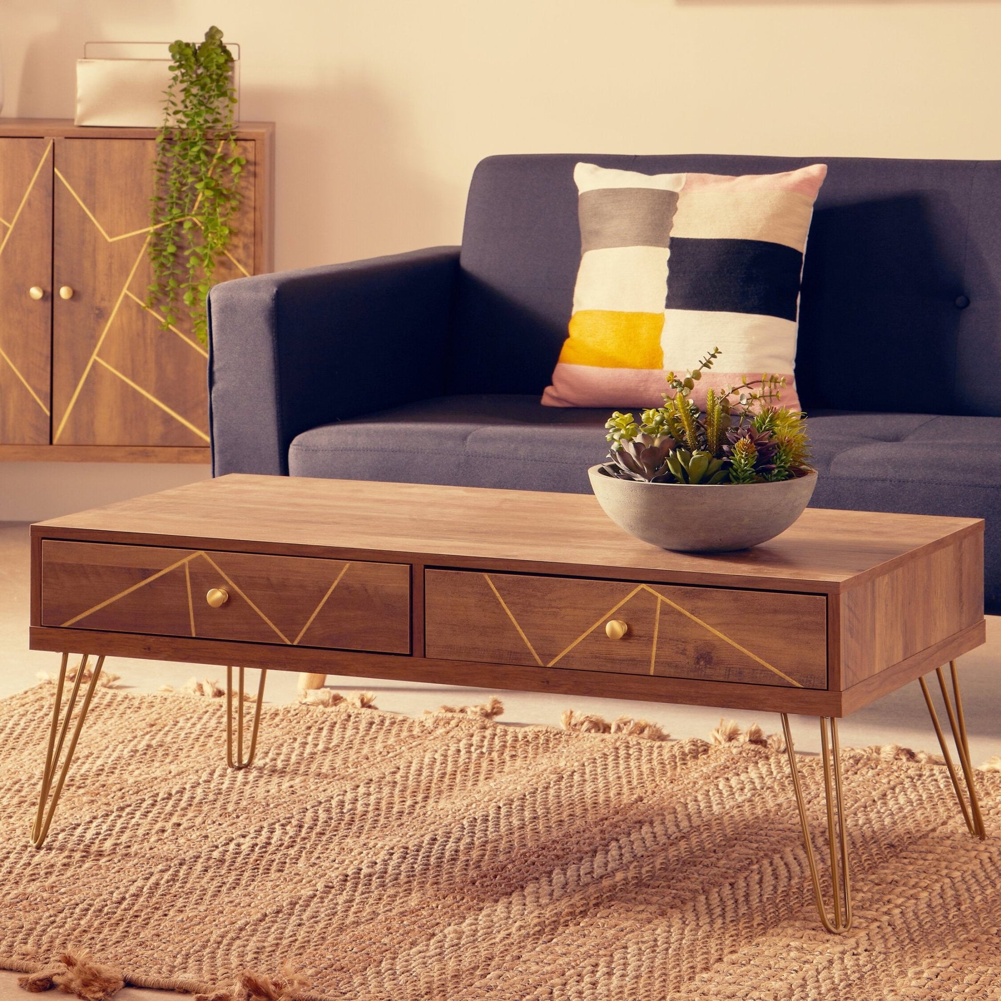 Flori Coffee Table with 2 Drawers | Luxury Home Accessories | Heulog Glow
