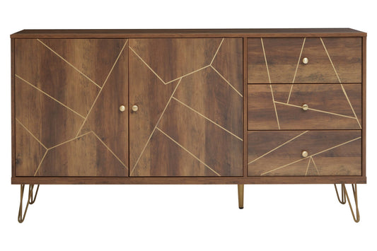 Flori Sideboard with 2 Doors and 3 Drawers | Luxury Home Accessories | Heulog Glow