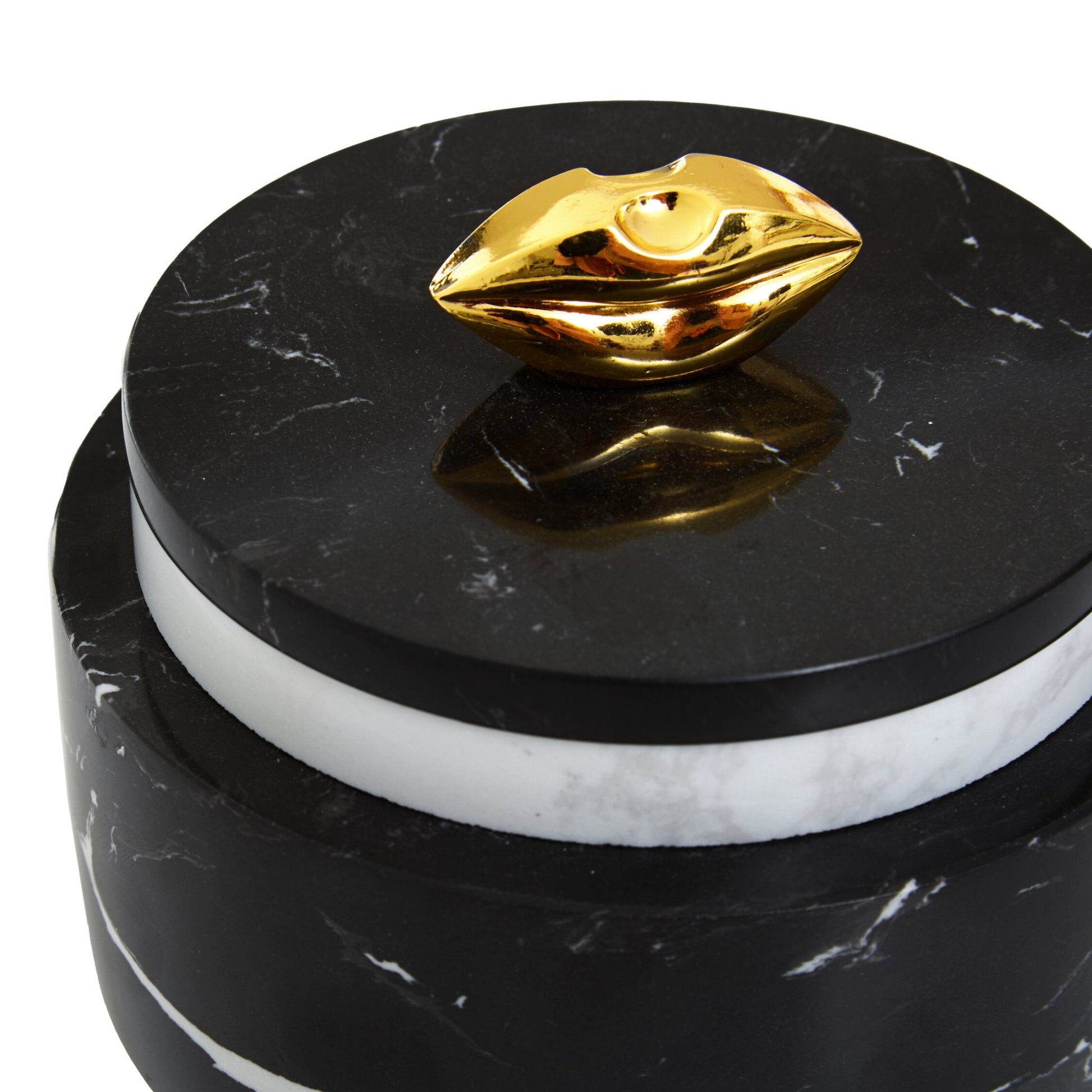 Flos Black Marble Storage Jar | Luxury Home Accessories | Heulog Glow