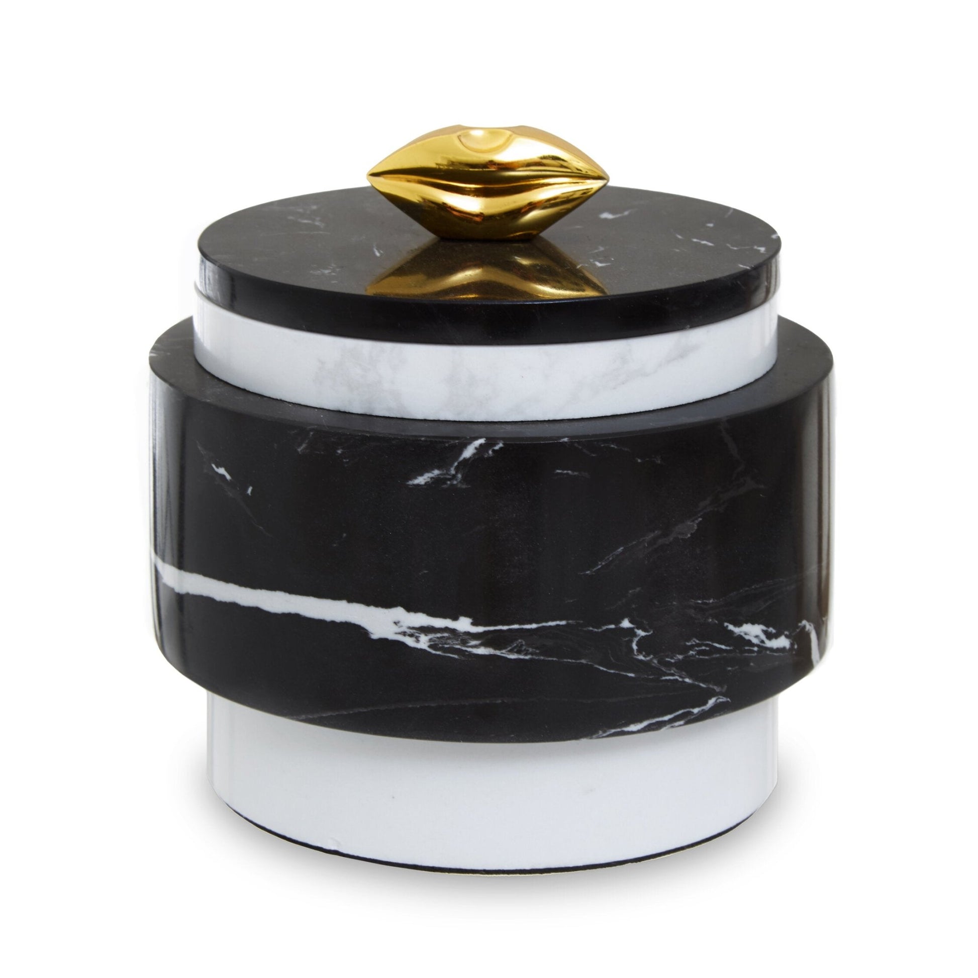 Flos Black Marble Storage Jar | Luxury Home Accessories | Heulog Glow