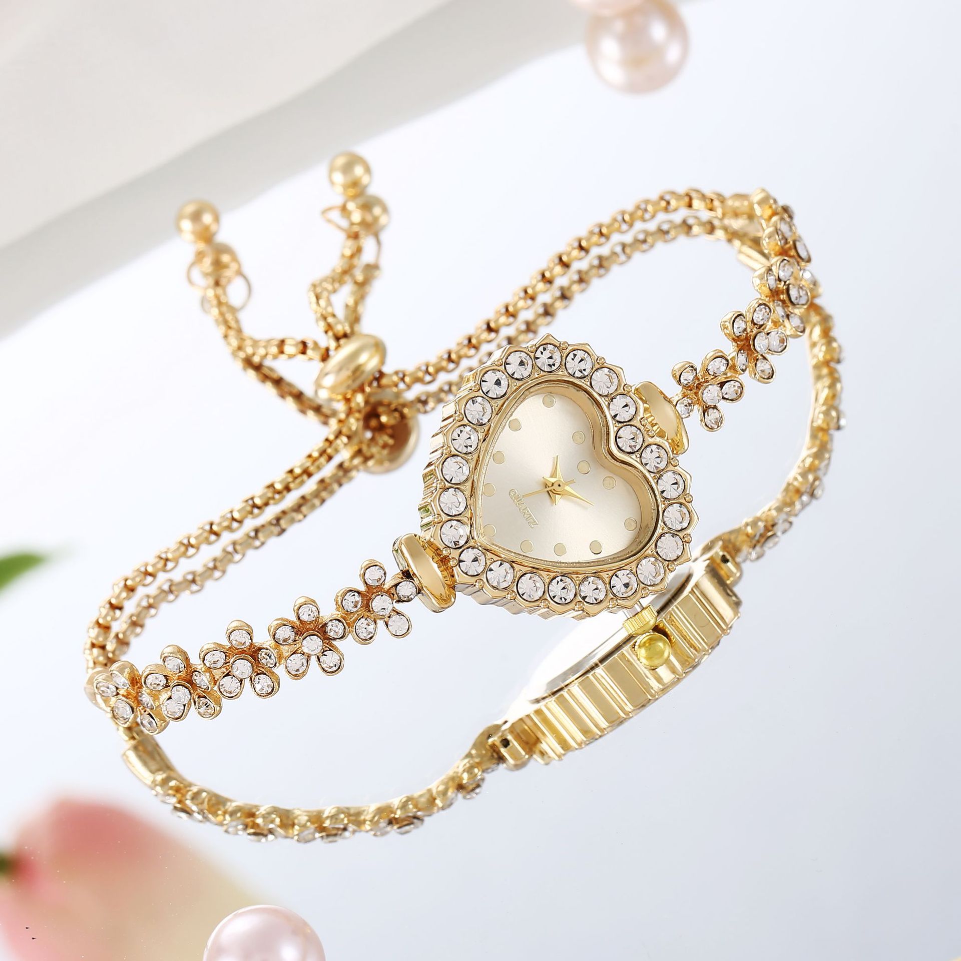 Flower Chain Diamond-embedded Love Women's Elegant All-match Watch | Luxury Home Accessories | Heulog Glow