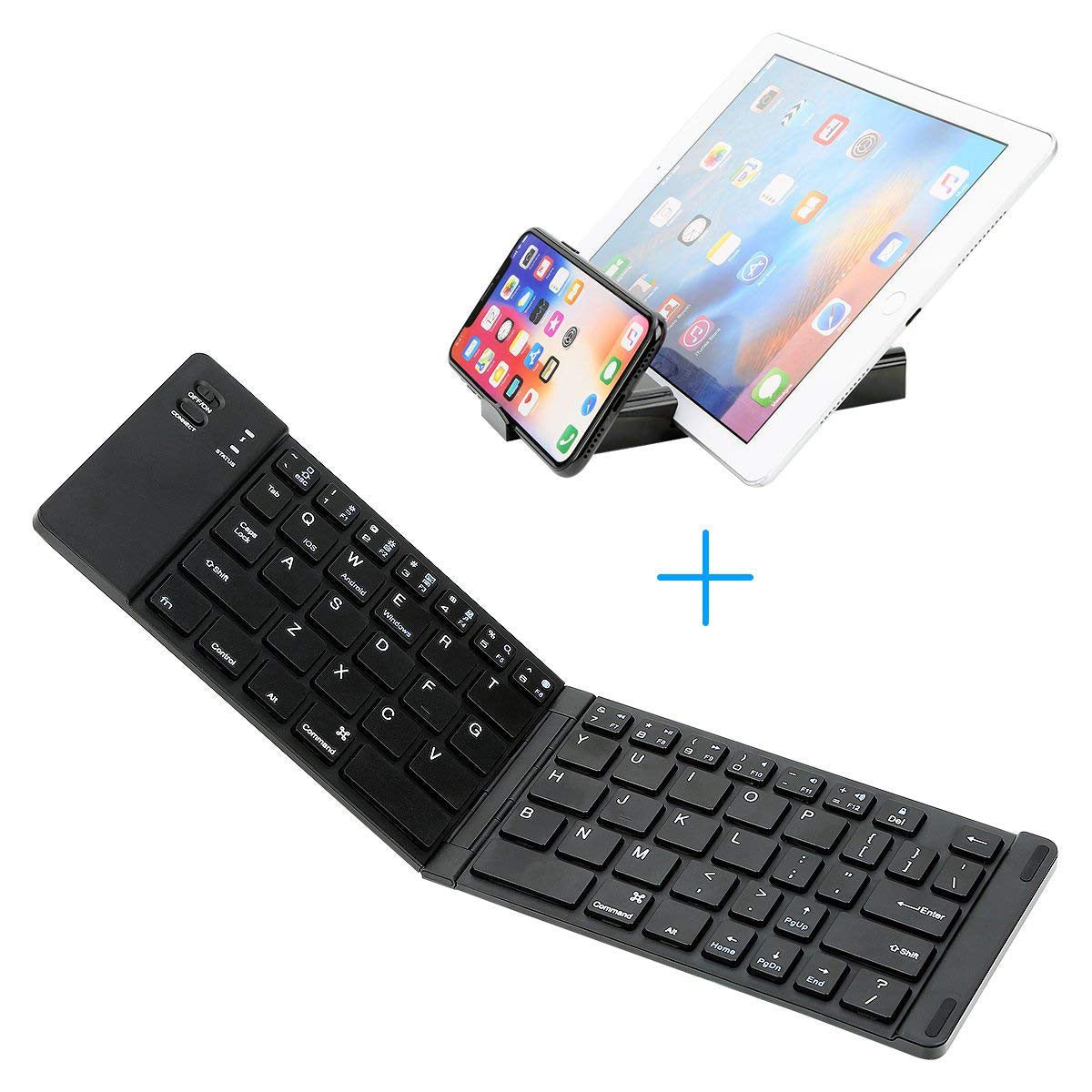 Folding Metal Bluetooth Foldable Keyboard Mini Bluetooth Wireless | Luxury Home Accessories | Heulog Glow