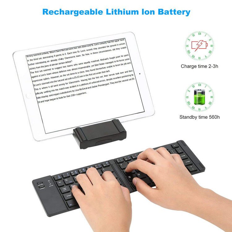 Folding Metal Bluetooth Foldable Keyboard Mini Bluetooth Wireless | Luxury Home Accessories | Heulog Glow