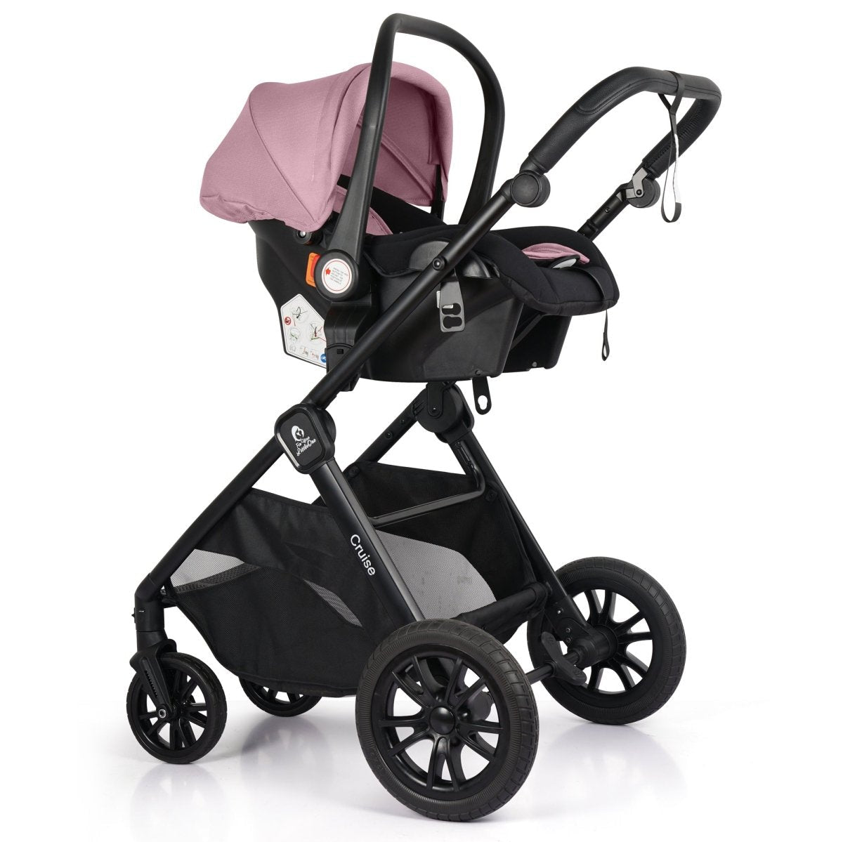 For Your Little One Cruise 3 In 1 Travel System With Car Seat - Blush Rose (Free Cupholder And Seat Liner Included!) | Luxury Home Accessories | Heulog Glow
