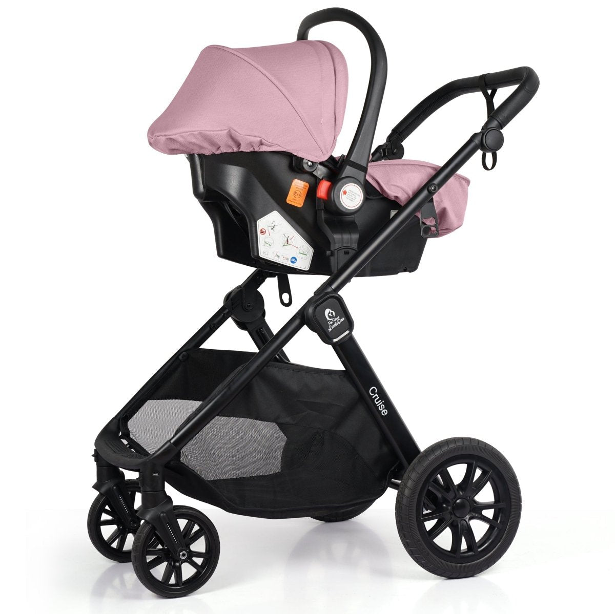 For Your Little One Cruise 3 In 1 Travel System With Car Seat - Blush Rose (Free Cupholder And Seat Liner Included!) | Luxury Home Accessories | Heulog Glow