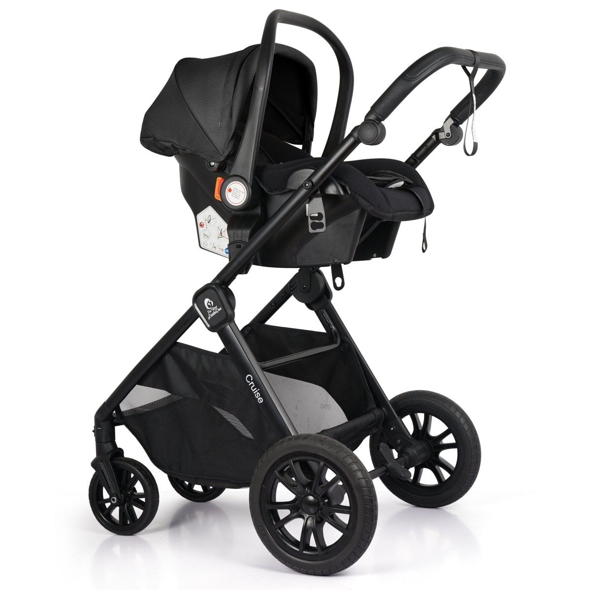 For Your Little One Cruise 3 In 1 Travel System With Car Seat - Eclipse Black (Free Cupholder / Seat Liner Included!) | Luxury Home Accessories | Heulog Glow